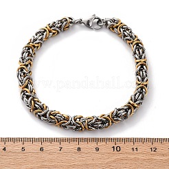 201 Stainless Steel Byzantine Chain Bracelets&nbsp;BJEW-B078-174GP