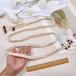 1Pc Ethnic Style Cotton Cord Braided Rope Tie Belts&nbsp;AJEW-CP0010-71B
