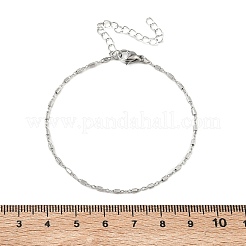 Women's 304 Stainless Steel Cuboid Link Chains Bracelets&nbsp;BJEW-G790-04P