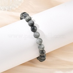 Natural Eagle Eye Stone Round Beads Stretch Bracelets for Women Men&nbsp;BJEW-JB13859