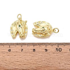 Brass Micro Pave Cubic Zirconia Pendants&nbsp;KK-Q071-04G