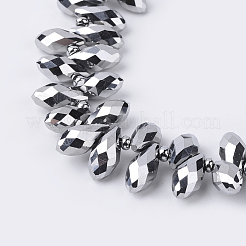 Electroplate Glass Beads Strands&nbsp;EGLA-D016-4