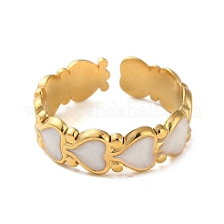 304 Stainless Steel Enamel Cuff Rings&nbsp;LS-RJEW-M171-04G