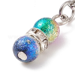Spray Painted Acrylic Beaded Gourd Pendant Decorations&nbsp;HJEW-JM00721