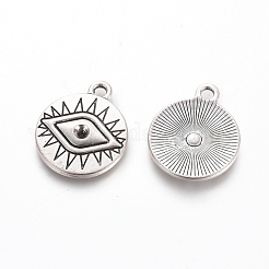 Rack Plating Tibetan Style Alloy Pendant Rhinestone Settings&nbsp;TIBEP-L005-08AS