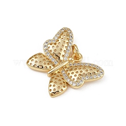 Brass Micro Pave Cubic Zirconia Pendants&nbsp;KK-S528-01G