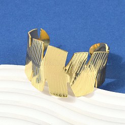 304 Stainless Steel Cuff Bangles for Women&nbsp;BJEW-Z097-09G