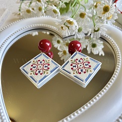 Acrylic Stud Dangle Earrings for Women&nbsp;WG21048-01