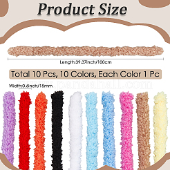 10Pcs 10 Colors DIY Plush Sticks&nbsp;DIY-CP0011-73