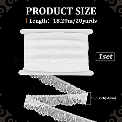 20 Yards Chinlon Yarns Lace Trim&nbsp;SRIB-FG0001-33A