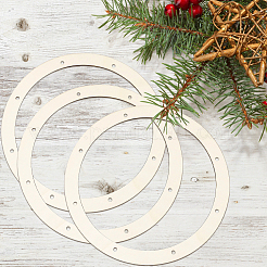 Wooden Wreath Frames for Crafts with Pre-Cut Holes&nbsp;WOOD-WH20008-14