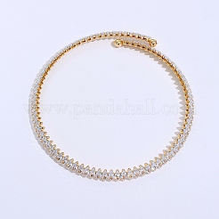 Elegant Women's Party Brass Pave Cubic Zirconia Horse Eye Tennis Necklaces for Evening Wear&nbsp;PI0880-1