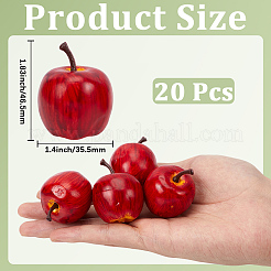 20Pcs Plastic Apple Display Decorations&nbsp;DJEW-GF0001-96