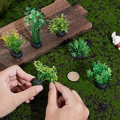 18Pcs 6 Styles Plastic Sea Grass Display Decorations&nbsp;DJEW-GF0001-84