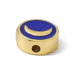 Real 18K Gold Plated Brass Enamel Beads&nbsp;KK-A170-01G-01