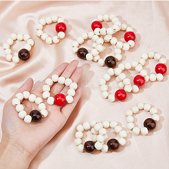 Wooden Beaded Napkin Rings&nbsp;AJEW-FH00004