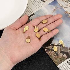 Ion Plating(IP) Oval with Virgin Mary & Word 304 Stainless Steel Charms&nbsp;STAS-I036-12