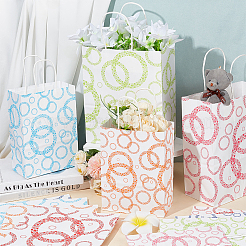 36Pcs 12 Styles Rectangle Bubble Paper Gift Bags&nbsp;CARB-NB0001-12