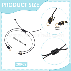 20Pcs Waxed Polyester Cord Bracelets Making&nbsp;AJEW-UN00046