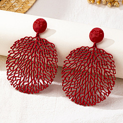 Exaggerated Zinc Alloy Dangle Stud Earrings&nbsp;WGE641A-01