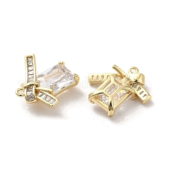 Brass with Glass Rhinestone Pendants&nbsp;KK-H455-30G