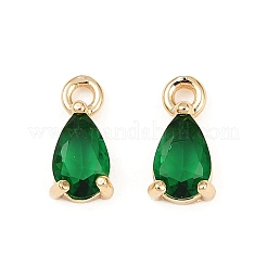 Brass Micro Pave Cubic Zirconia Pendants&nbsp;KK-K374-07G