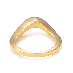 Ion Plating(IP) 304 Stainless Steel Wave Finger Ring for Women&nbsp;RJEW-I096-16G