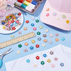 96Pcs 16 Colors Flower Computerized Embroidery Cloth Iron On Patches&nbsp;PATC-AR0001-17