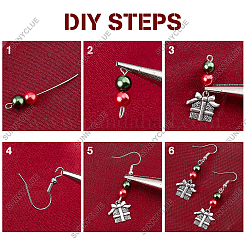 DIY Christmas Drop Earring Making Kits&nbsp;DIY-SC0019-35