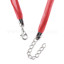 Waxed Cord and Organza Ribbon Necklace Making&nbsp;NCOR-T002-162