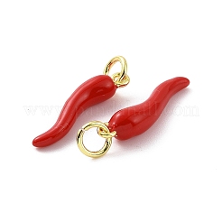 Rack Plating Brass Enamel Charms&nbsp;KK-C008-20G-04