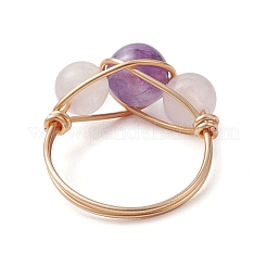 Copper Wire Wrapped Finger Rings&nbsp;RJEW-JR00718
