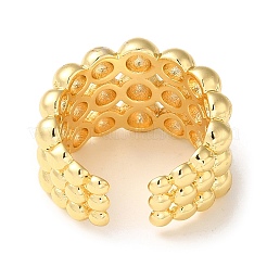 Rack Plating Brass Open Cuff Rings for Women&nbsp;RJEW-M162-11G