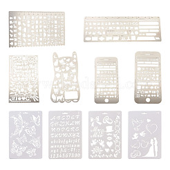 Plastic & Stainless Steel Drawing Stencil&nbsp;DIY-TA0003-19