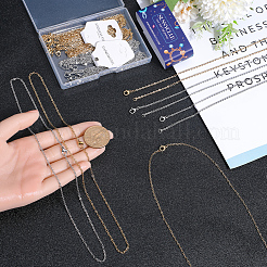 20Pcs 2 Colors 304 Stainless Steel Cable Chain Necklaces Set&nbsp;STAS-SC0006-21