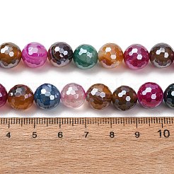 Electroplated Natural Agate Beads Strands&nbsp;G-B191-A07-10mm-11