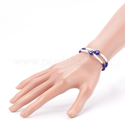 Faceted Glass Beaded Stretch Bracelets&nbsp;BJEW-JB05984