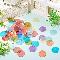 80Pcs 8 Colors Dyed Natural Capiz Shell Connector Charms&nbsp;BSHE-TA0001-21