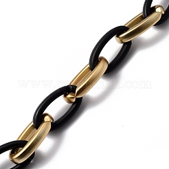 Handmade Opaque Spray Painted Acrylic Cable Chain&nbsp;AJEW-JB00749-01