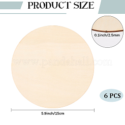 6Pcs Unfinished Wood Chips&nbsp;AJEW-CP0009-86