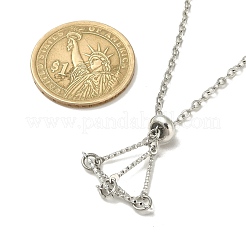 Tarnish Resistant 304 Stainless Steel Cable Chain Macrame Pouch Empty Stone Holder for Pendant Necklaces Making&nbsp;NJEW-TA00117-03