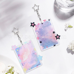2Pcs 2 Colors Acrylic Name Card Holders&nbsp;AJEW-BM0001-35