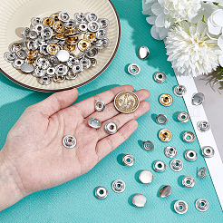 1Bag Brass Snap Buttons&nbsp;KK-GF0001-25P