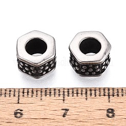 304 Stainless Steel European Style Large Hole Beads&nbsp;STAS-T072-97AS