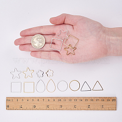 Brass/304 Stainless Steel Links Rings&nbsp;FIND-SC0001-09