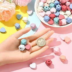 80Pcs 2 Styles Spray Painted Natural Maple Wood Beads&nbsp;WOOD-YW0001-36