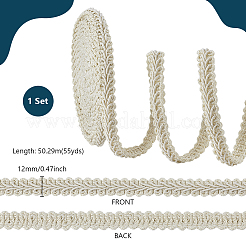 Polyester Lace Trim Ribbon&nbsp;OCOR-WH0082-398A