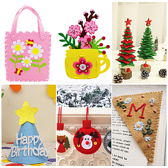 7Pcs 7 Colors Non-woven Felt Fabric&nbsp;DIY-CP0012-69E