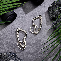 2Pcs Alloy Spring Gate Rings&nbsp;FIND-UN0010-11P