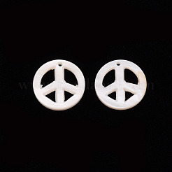 Natural Freshwater Shell Pendants&nbsp;SHEL-T018-15B